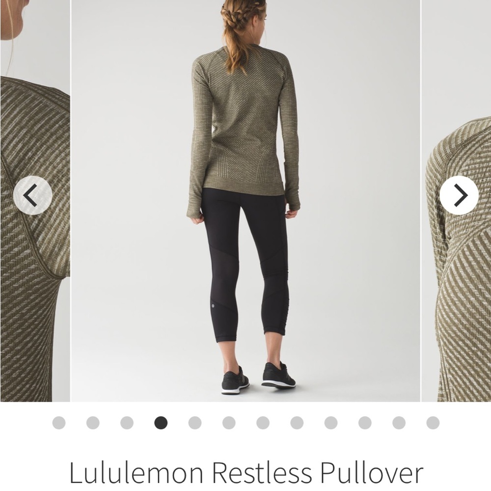 Lululemon Rest Less Pullover Heathered Military Green Women’s Size 2 - Picture 11 of 13